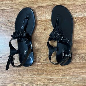 Coach 7 Jelly Black Sandals